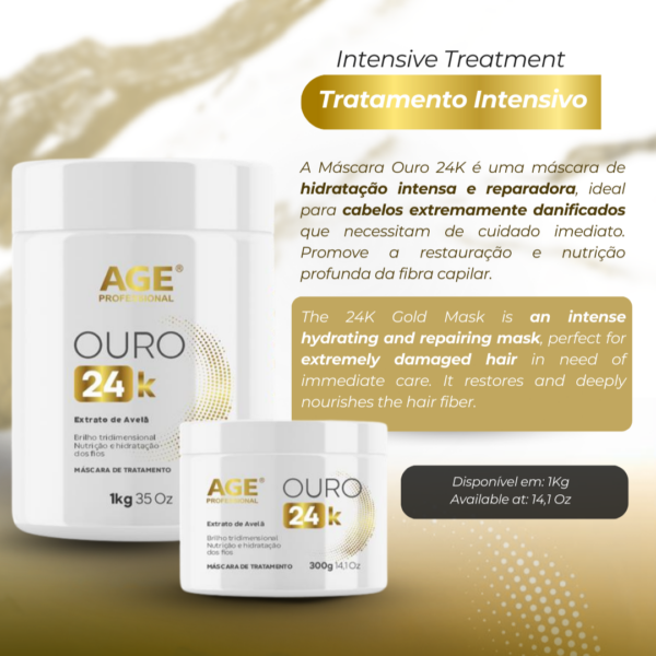 Máscara Ouro 24K - Tratamento Capilar - Imagem 2